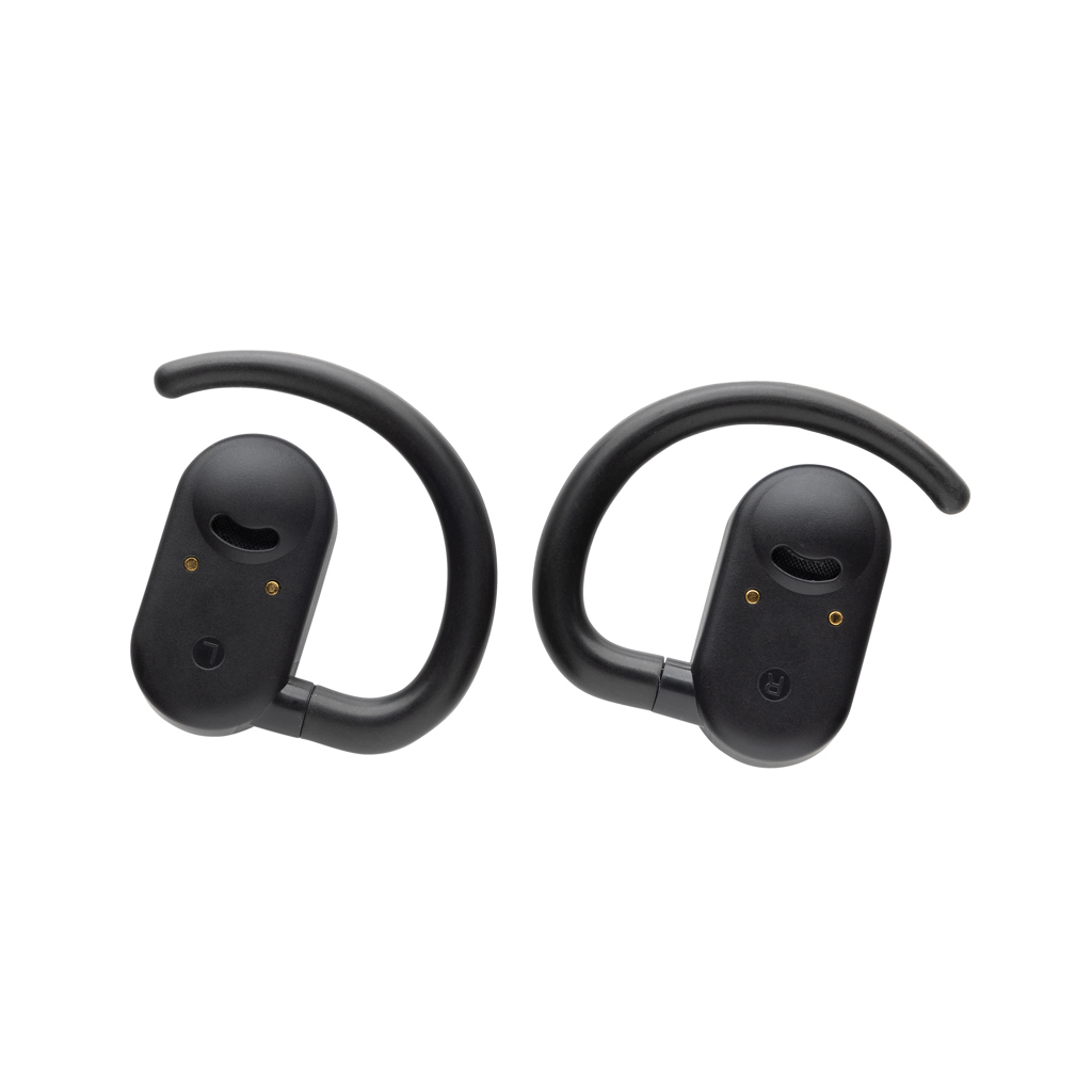 Fitsound TWS-Ohrhörer aus RCS recyceltem Kunststoff, schwarz