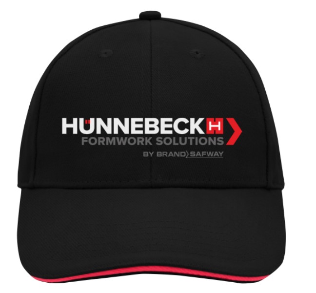 6 Panel Sandwich Cap (black/red)