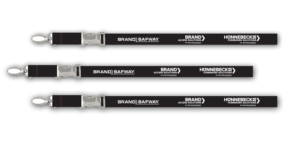 BRAND SAFWAY - Lanyard de Lux - H nnebeck H + partner logos