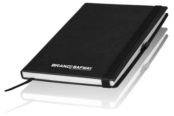 BRAND SAFWAY - A4 Hardcover Notebook - Black