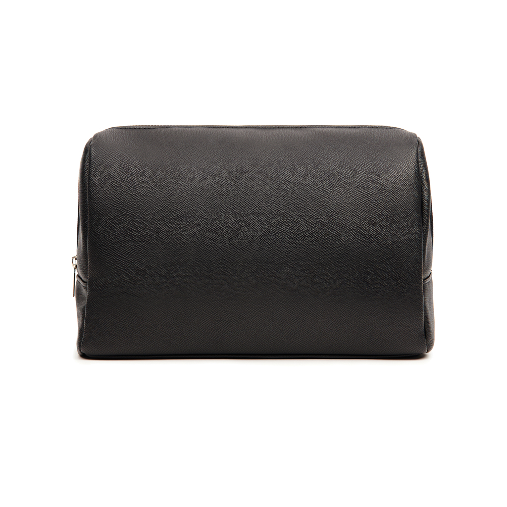 VINGA Bermond Kulturtasche aus RCS recyceltem PU, schwarz