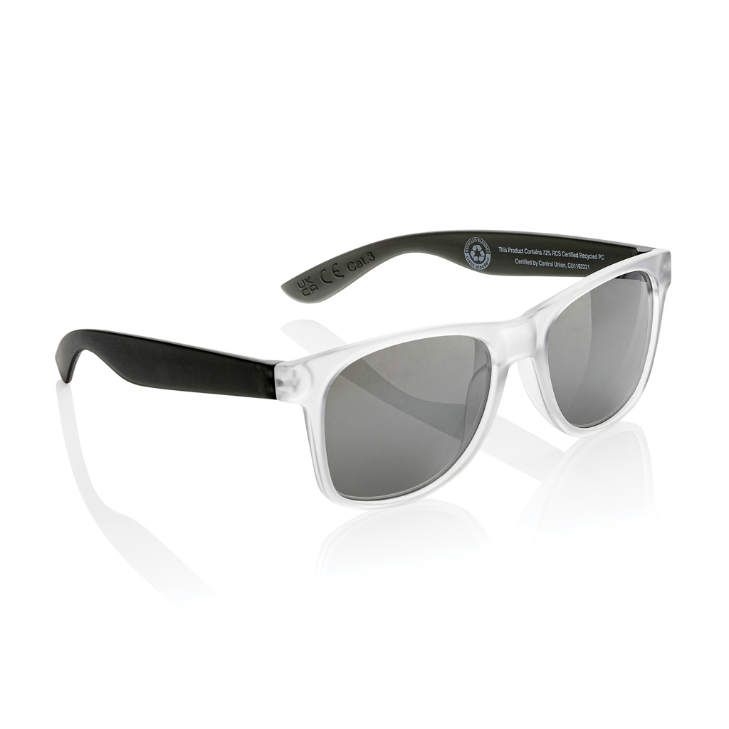 Gleam Sonnenbrille aus RCS rec. PC mit verspiegelten Gläsern, schwarz