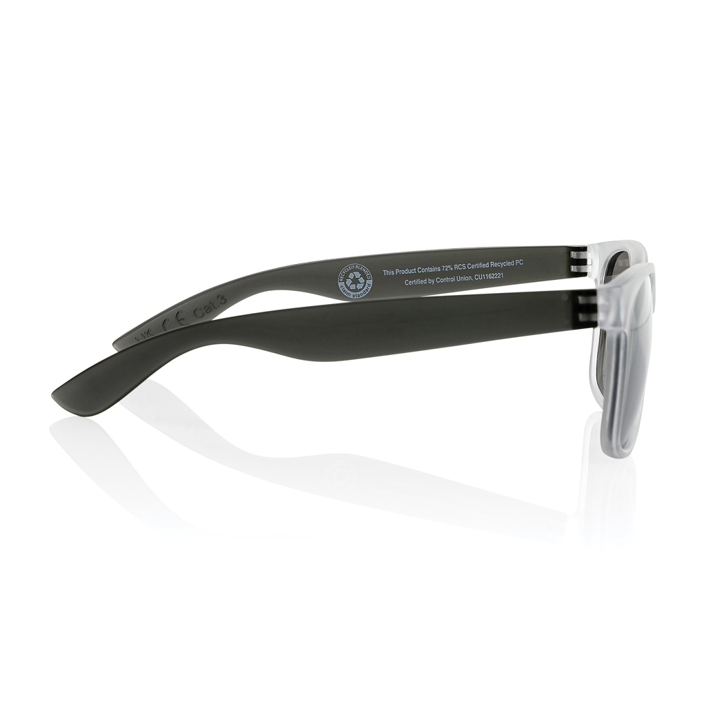 Gleam Sonnenbrille aus RCS rec. PC mit verspiegelten Gläsern, schwarz