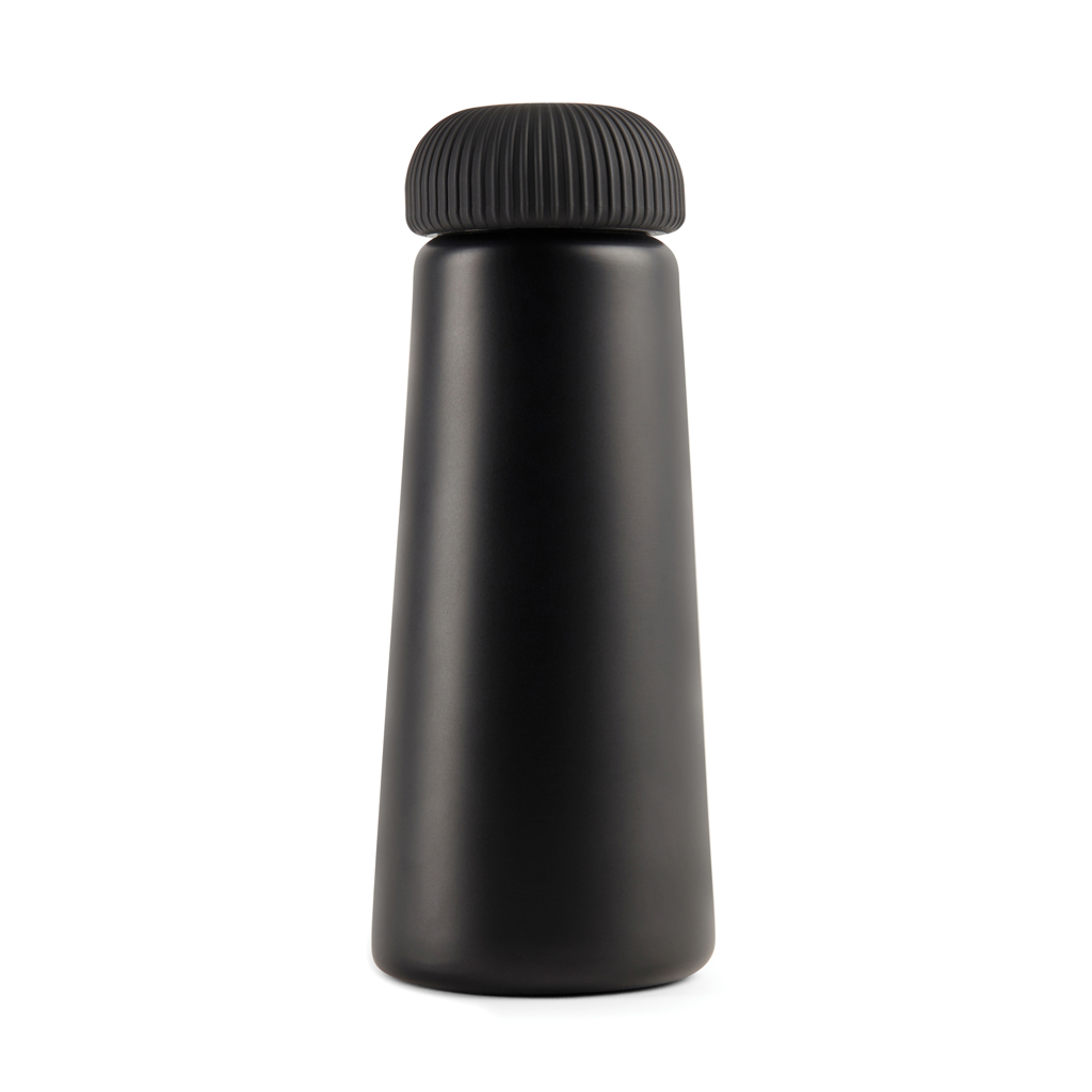 VINGA Erie 450ml Vakuumflasche aus RCS recyceltem Stahl, schwarz