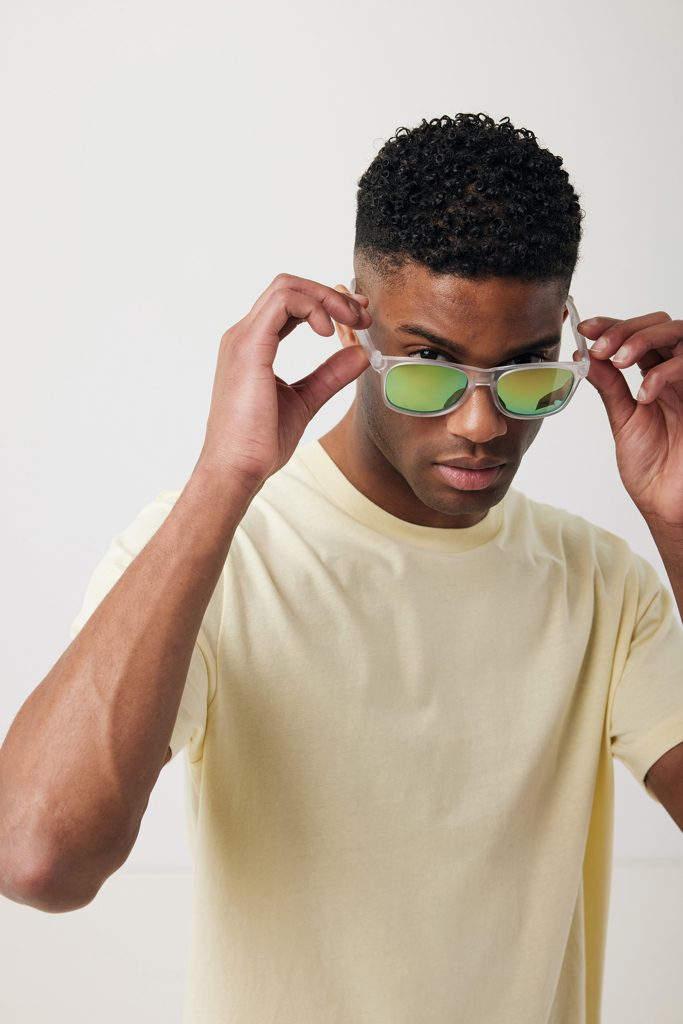 Gleam Sonnenbrille aus RCS rec. PC mit verspiegelten Gläsern, weiß