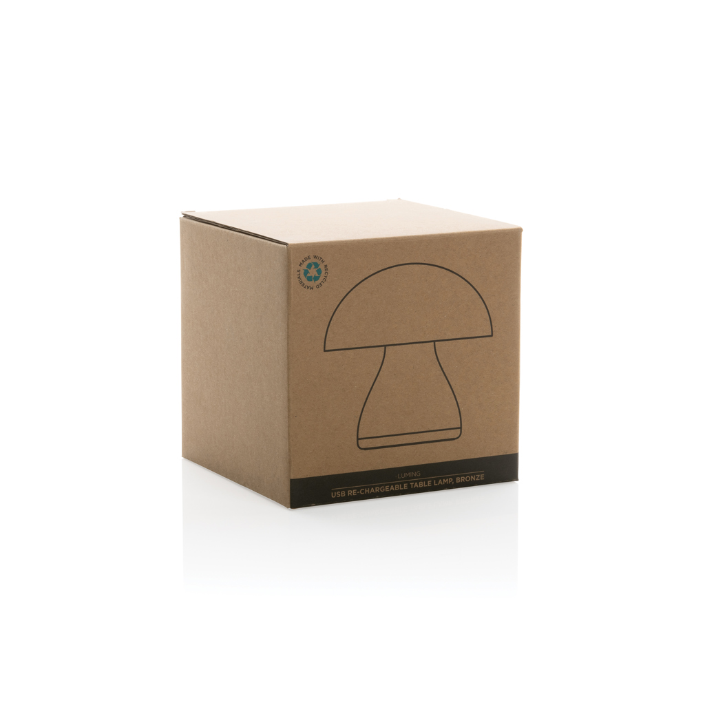 Luming wiederaufladbare USB-Tischlampe aus RCS Kunststoff, Bronze