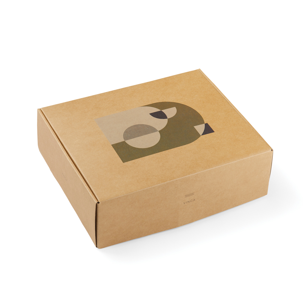 VINGA Branson Decke aus GRS recyceltem PET, navy blau