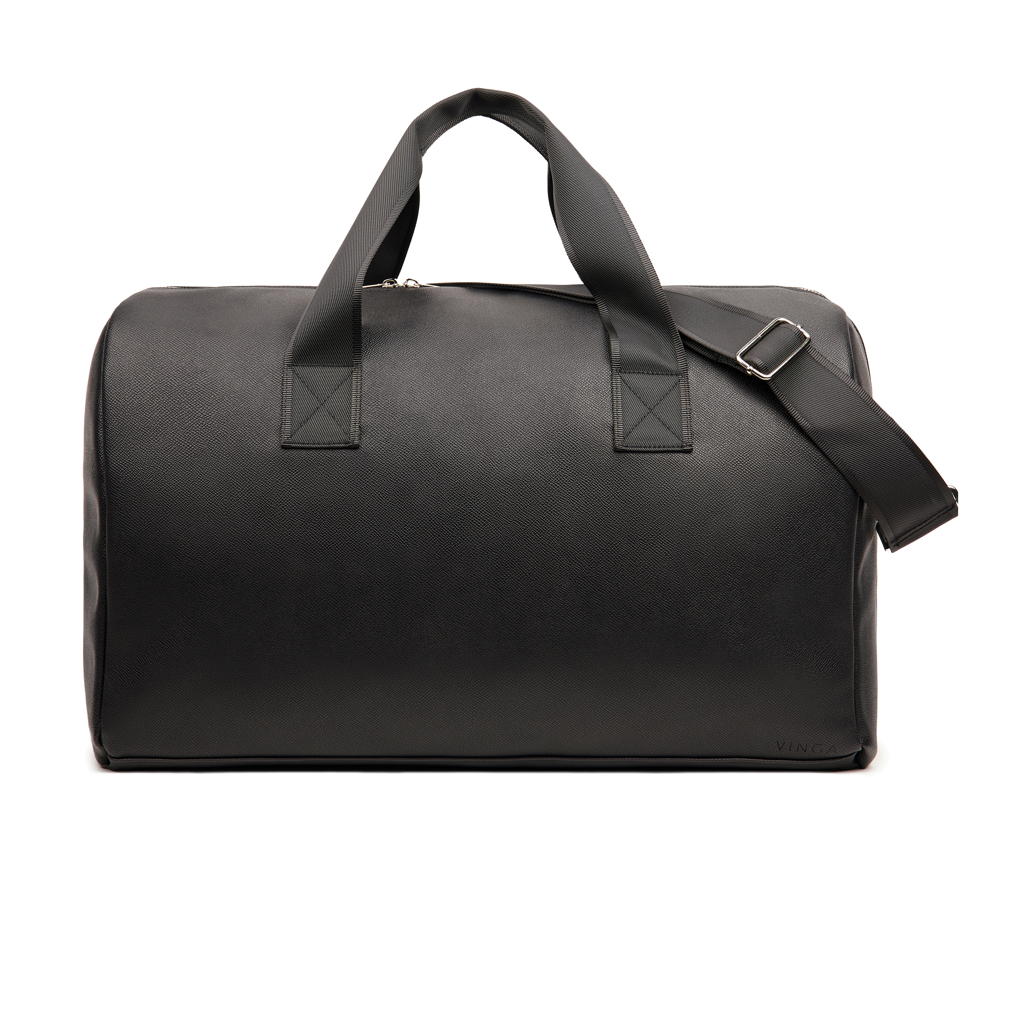 VINGA Bermond Wochenendtasche aus RCS recyceltem PU, schwarz