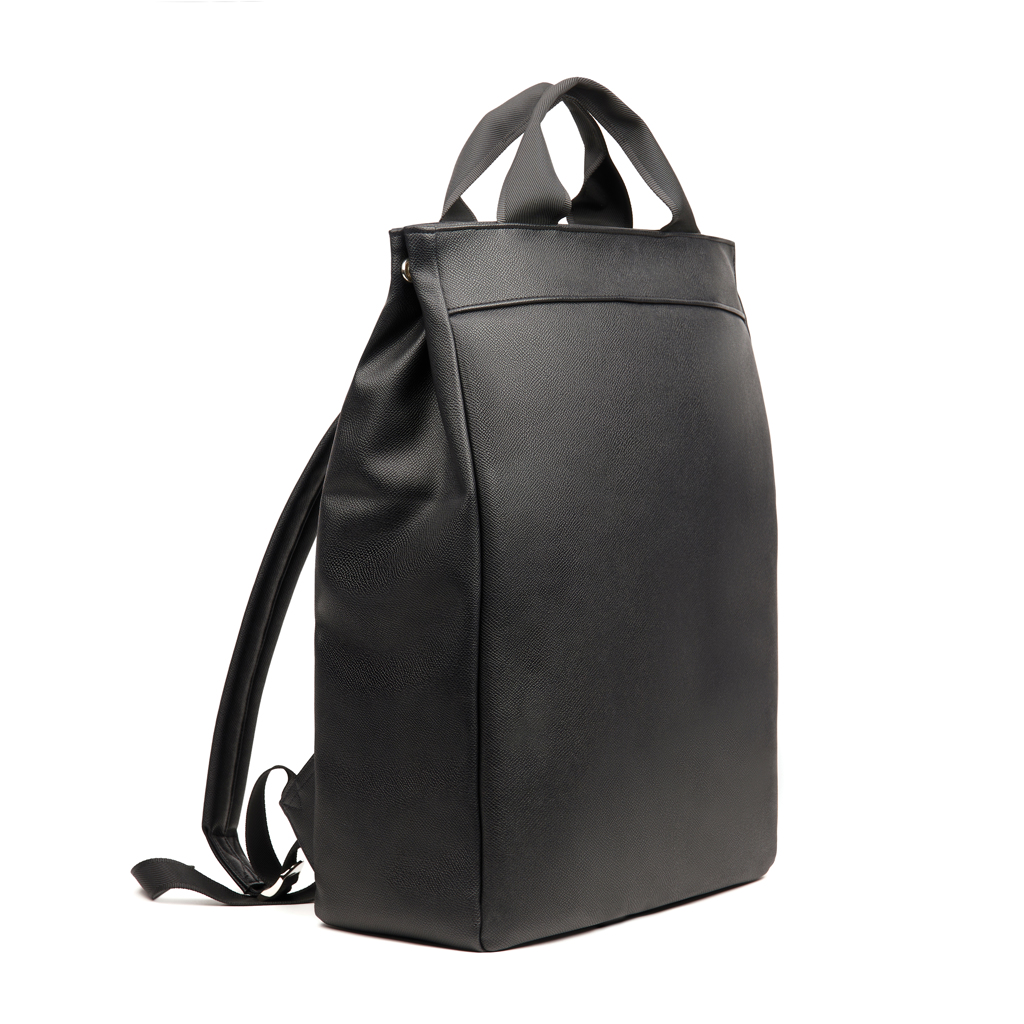 VINGA Bermond Rucksack aus RCS recyceltem PU, schwarz