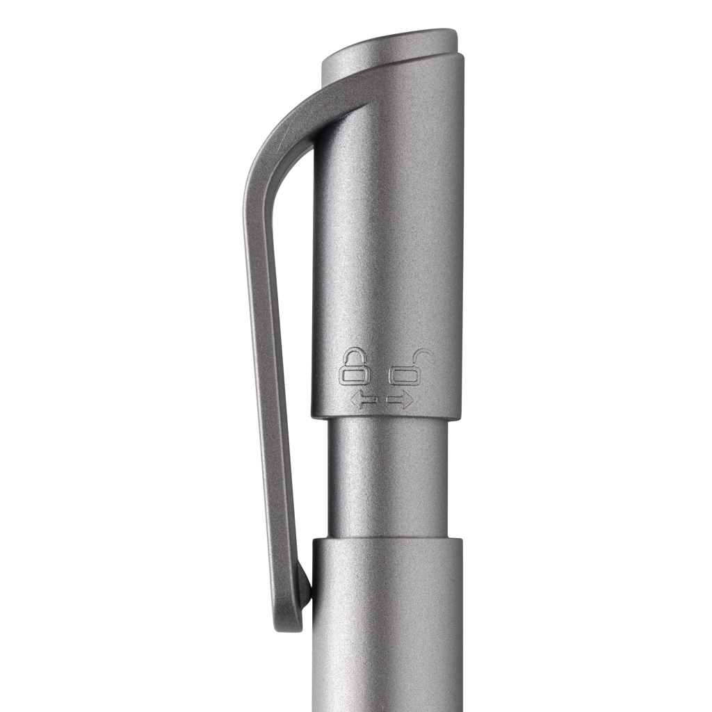 TwistLock Stift aus GRS-zertifiziert recyceltem ABS, silber
