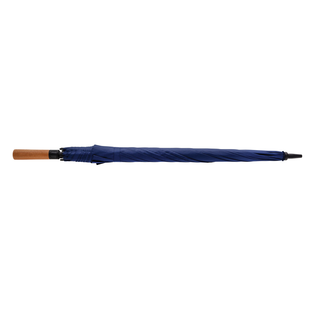 Tony Aware™ RPET 30` Schirm mit auto. Öffnung & Akaziengriff, navy blau