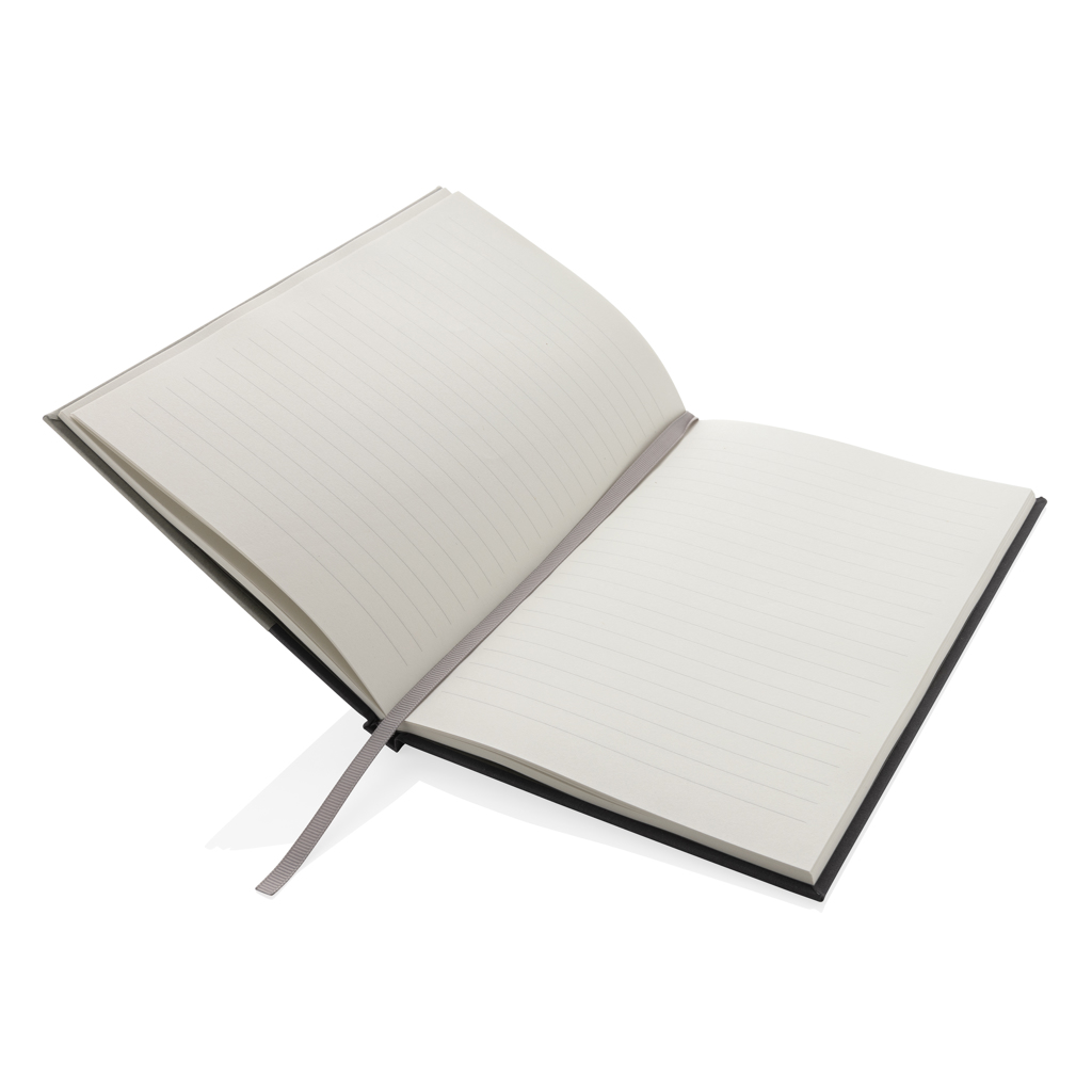 Words GRS zertifiziertes RPET & Kraft Notizbuch A5, grau