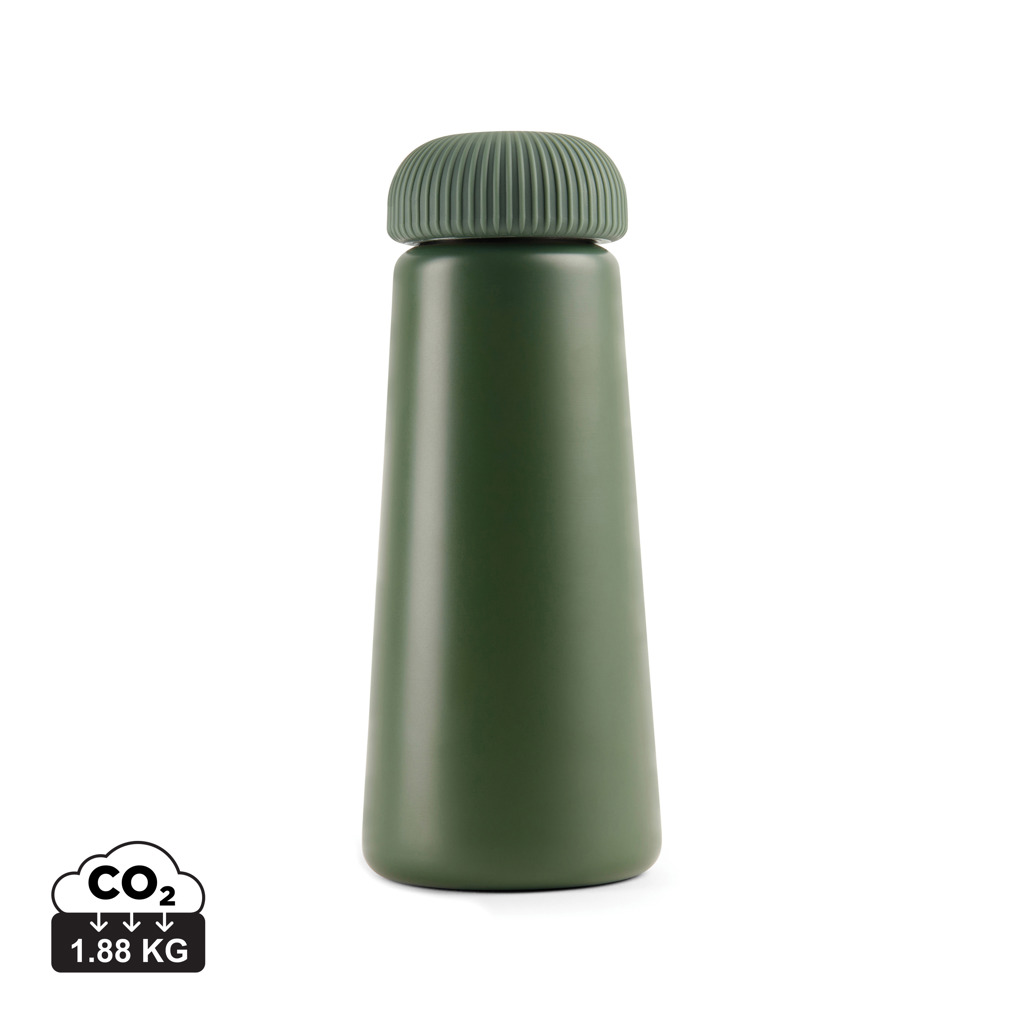 VINGA Erie 450ml Vakuumflasche aus RCS recyceltem Stahl, grün