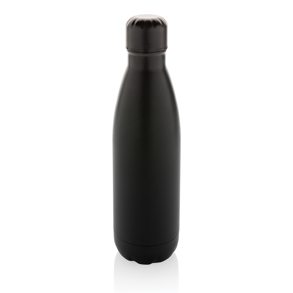 Eureka einwandige Wasserflasche aus RCS rec. Stainless-Steel, schwarz