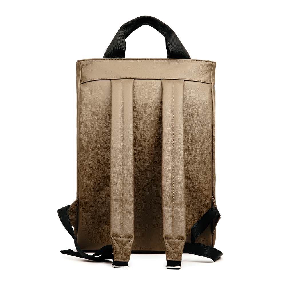 VINGA Bermond Rucksack aus RCS recyceltem PU, braun