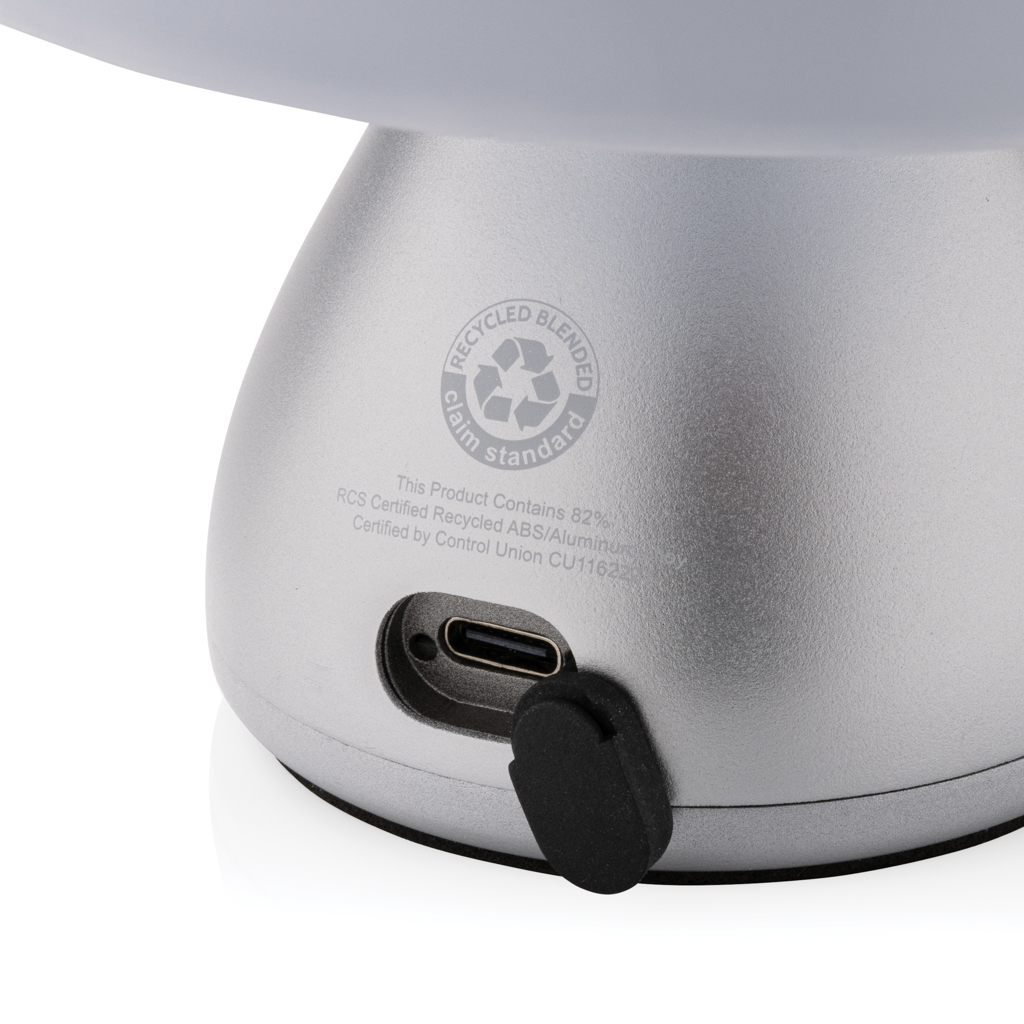 Luming wiederaufladbare USB-Tischlampe aus RCS Kunststoff, grau