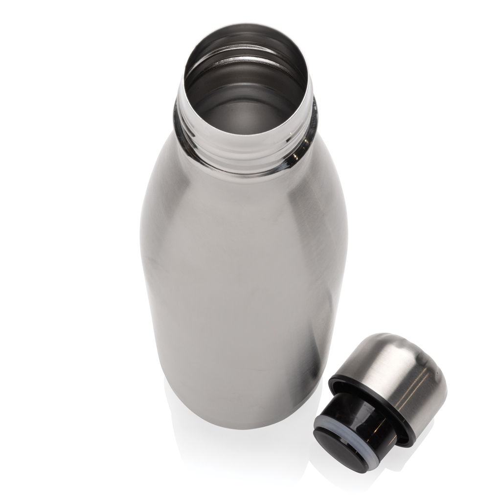 Eureka einwandige Wasserflasche aus RCS rec. Stainless-Steel, silber