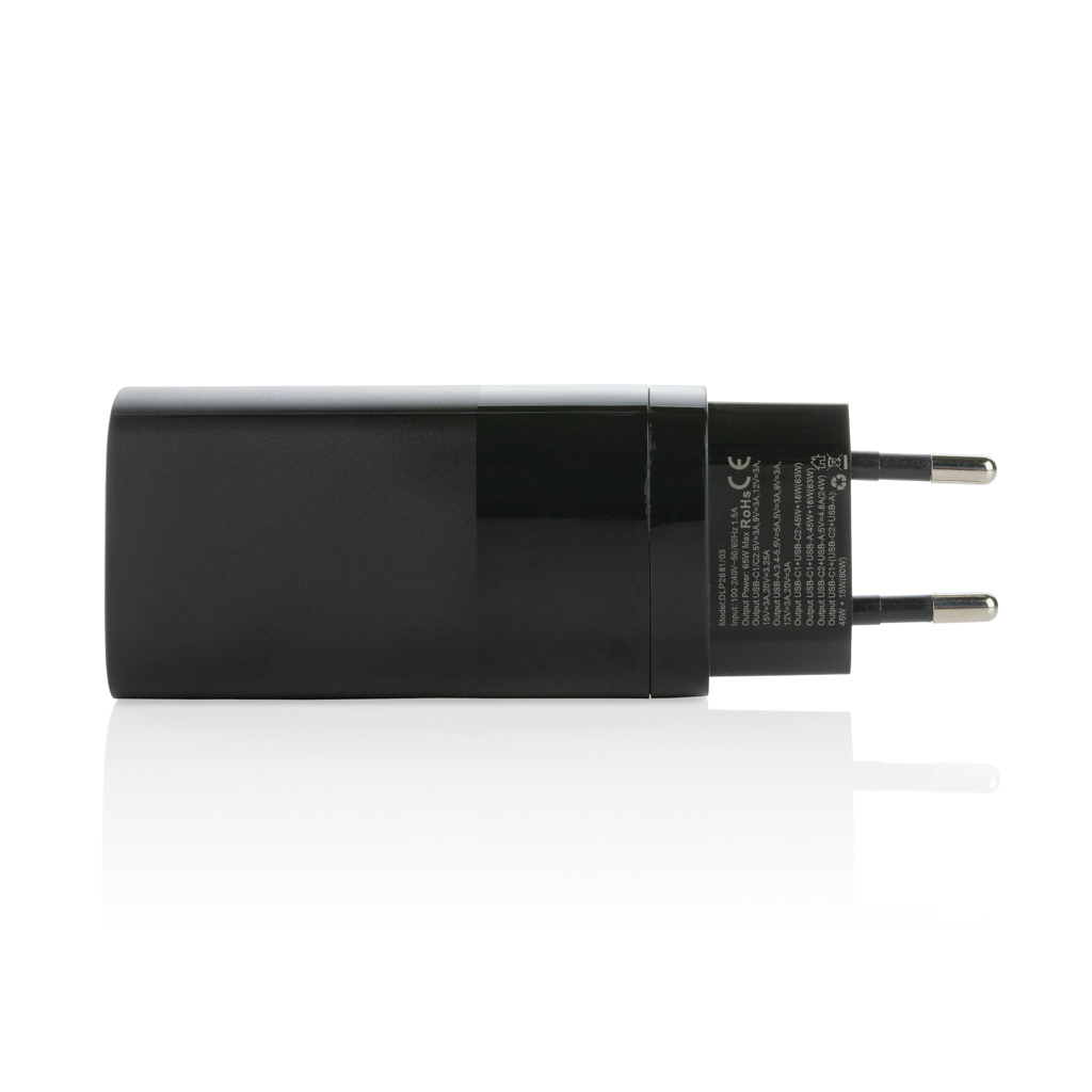 Philips 65W Ultra-Schnell-PD 3-Port-USB-Wandladegerät, schwarz