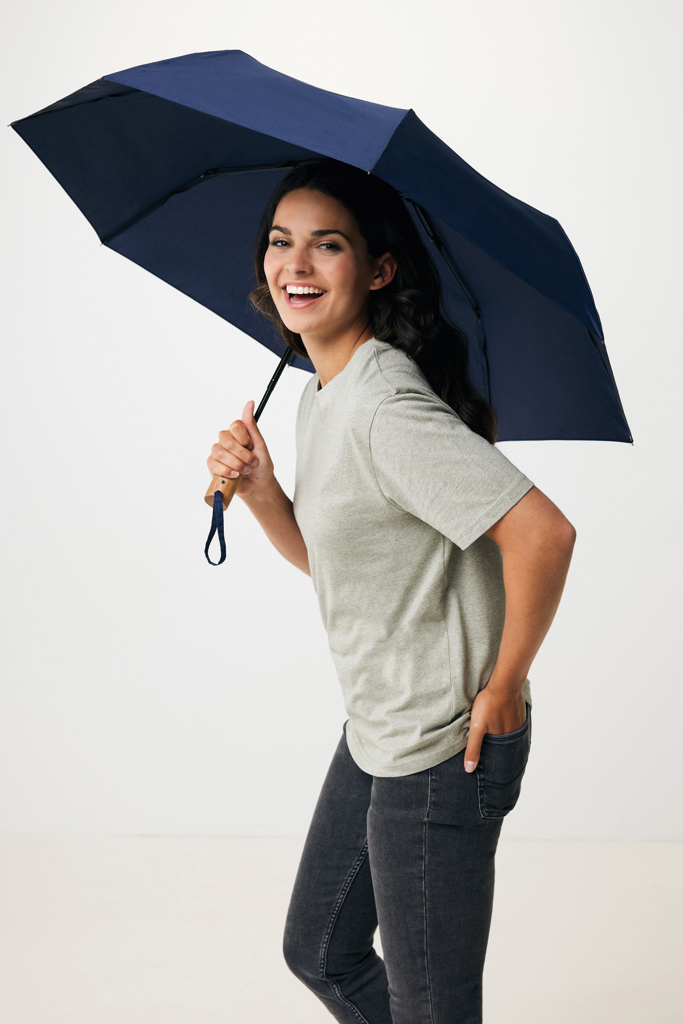 Kaycey 21“ Auto-Open Mini-Regenschirm aus AWARE™ rPET, navy blau