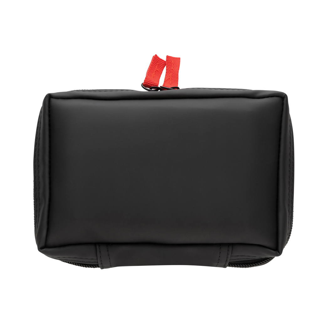 Erste-Hilfe-Set in RCS recycelter Nubuk-PU Tasche, schwarz