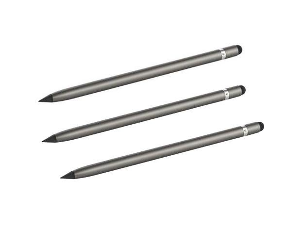 Endless pencil with metal graphite tip