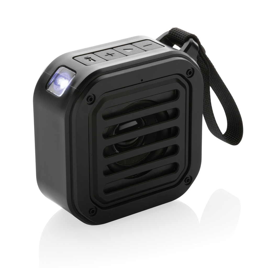3W kabelloser Sunwave Solar-Lautsprecher aus RCS Kunststoff, schwarz