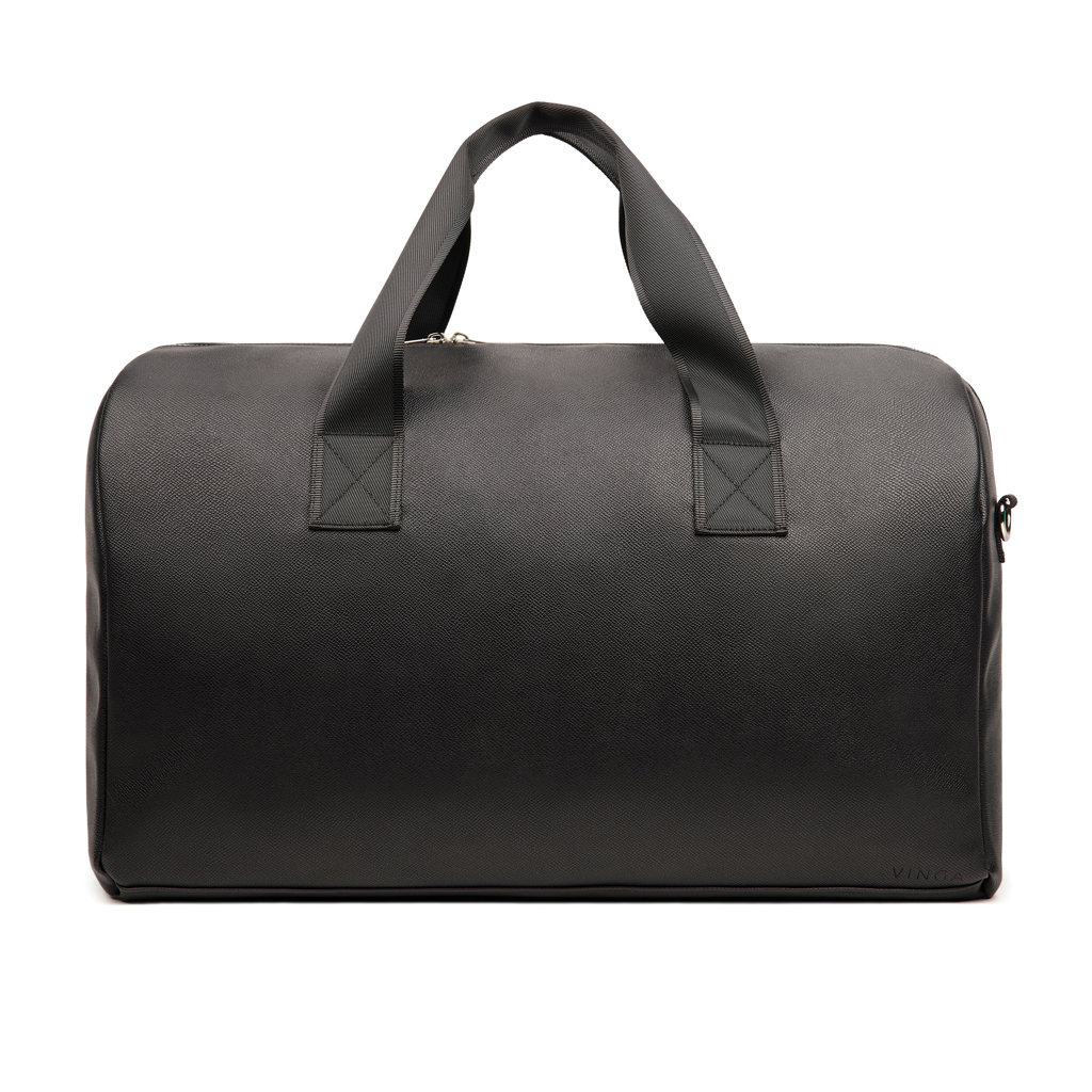 VINGA Bermond Wochenendtasche aus RCS recyceltem PU, schwarz