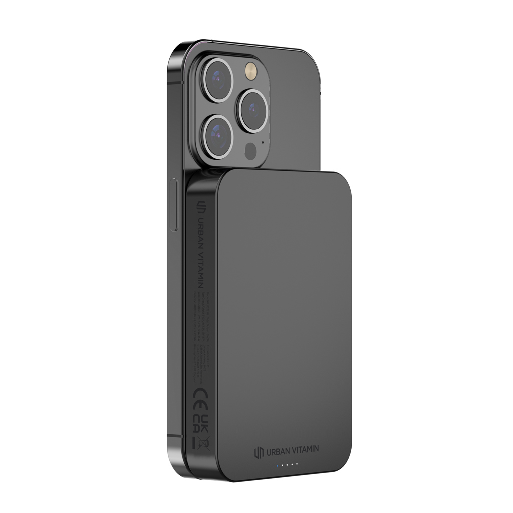 Urban Vitamin Compton 10000mAh Powerbank aus RCS Plastik/Alu, schwarz