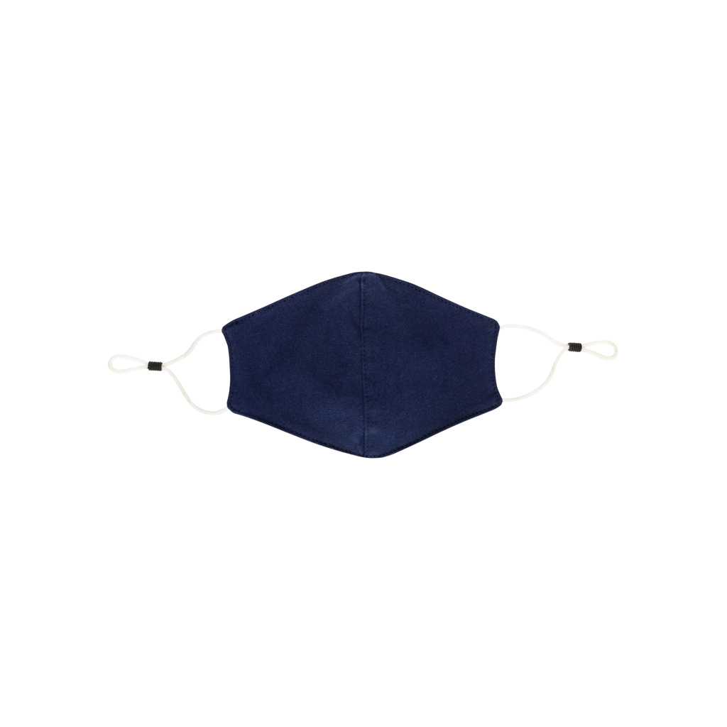 Wiederverwendbare 2-lagige Baumwoll-Gesichtsmaske, navy blau