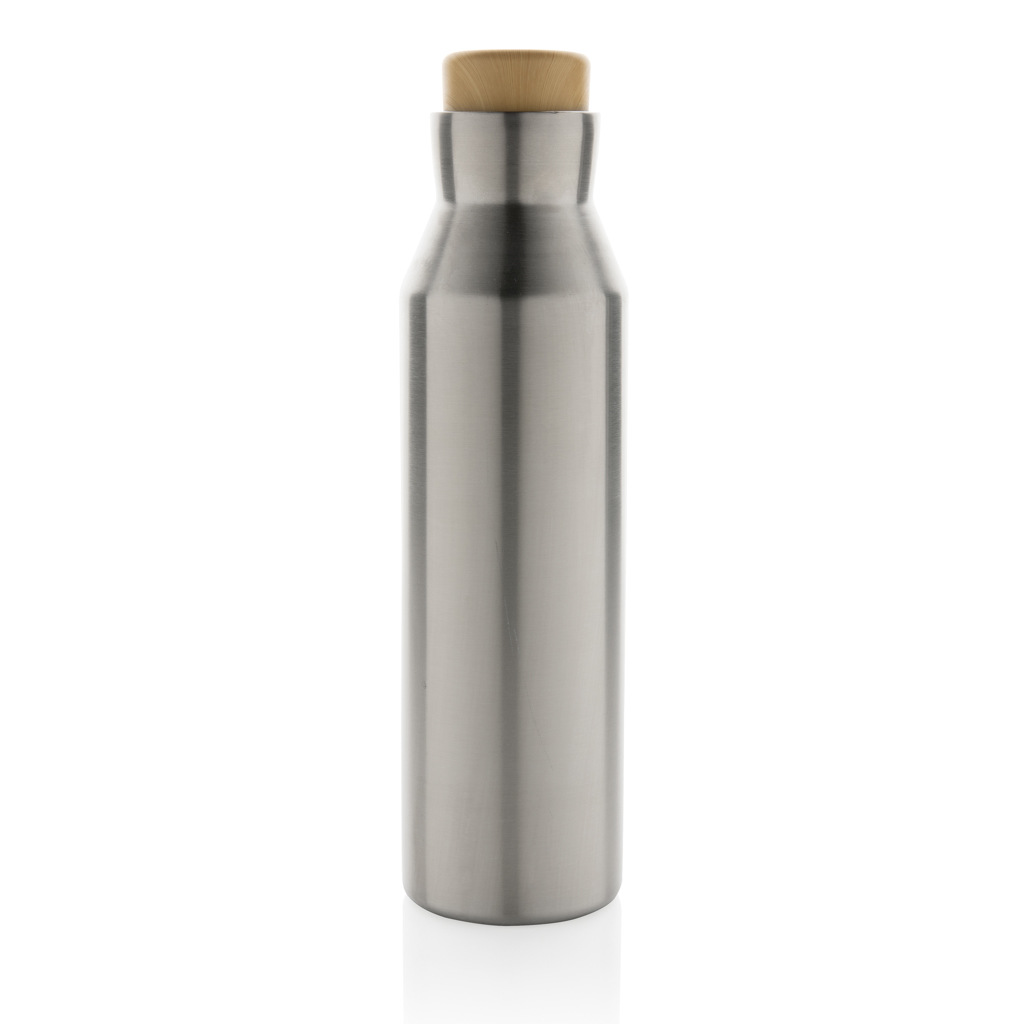 Gaia Vakuumflasche aus RCS recyceltem Stainless-Steel, silber