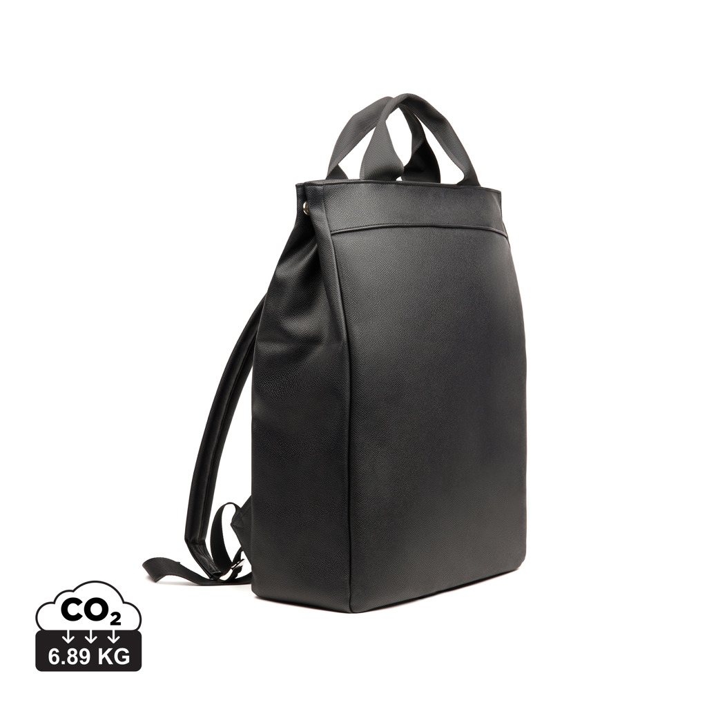VINGA Bermond Rucksack aus RCS recyceltem PU, schwarz