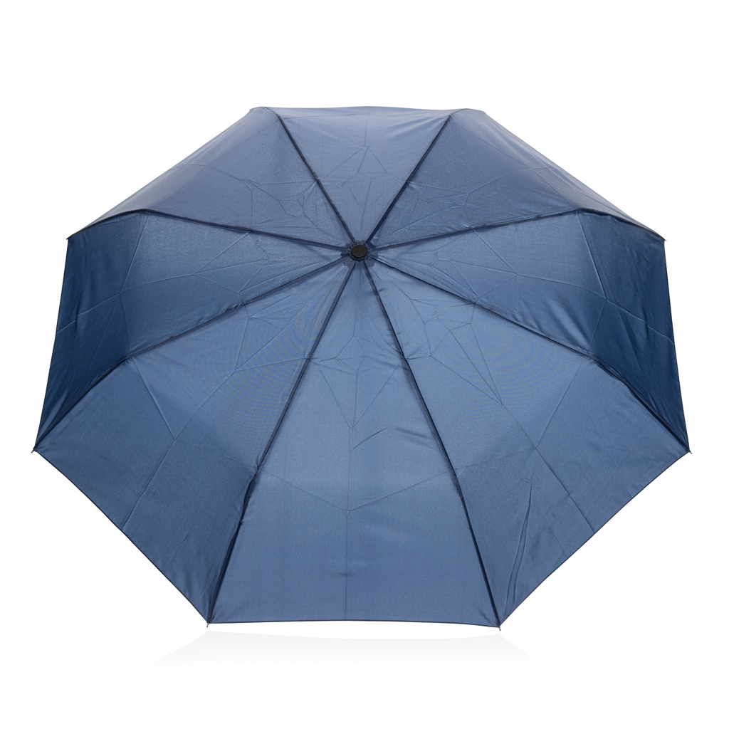 Yara 21“ AWARE™ rPET Regenschirm mit Karabiner, navy blau