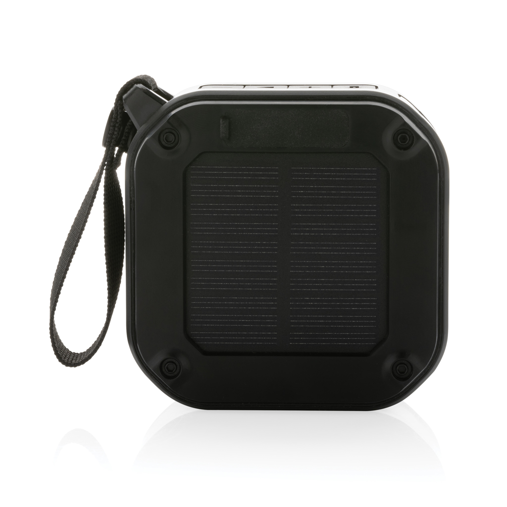 3W kabelloser Sunwave Solar-Lautsprecher aus RCS Kunststoff, schwarz