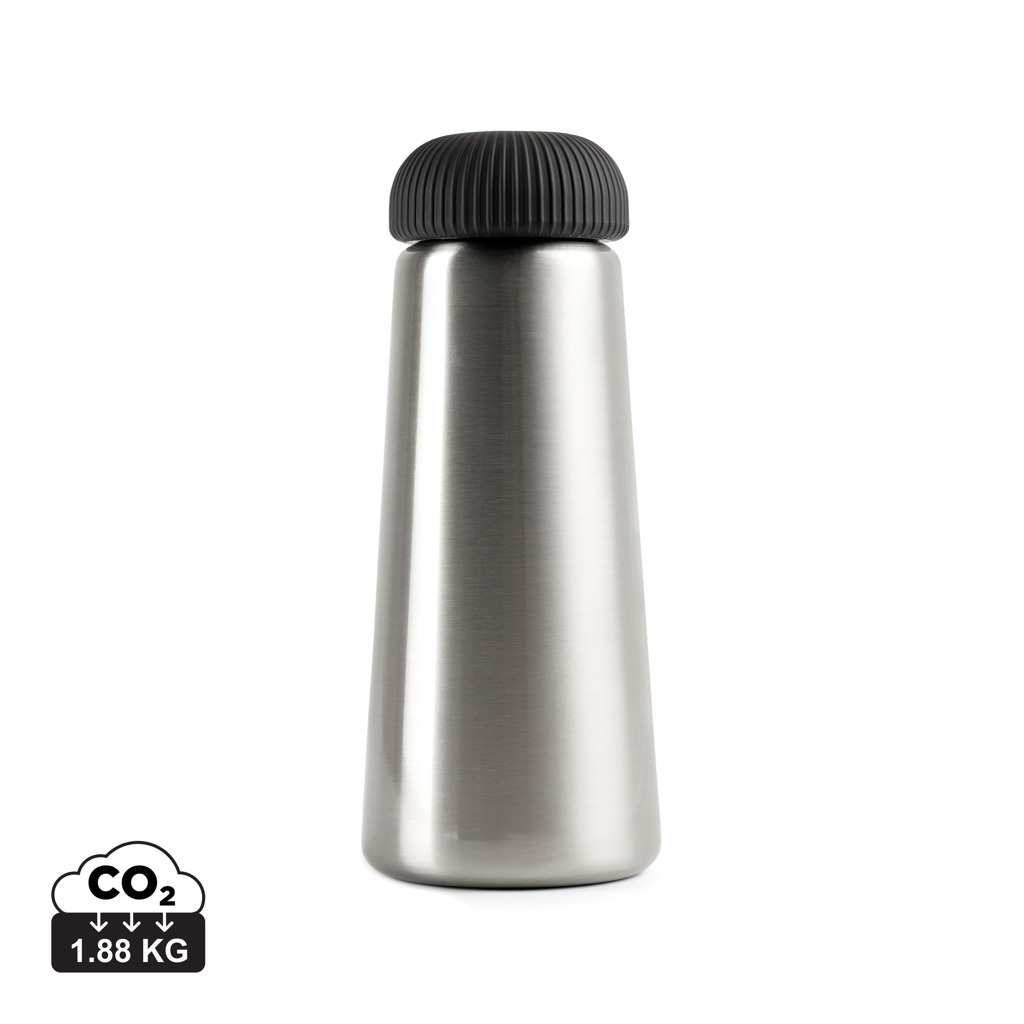 VINGA Erie 450ml Vakuumflasche aus RCS recyceltem Stahl, silber