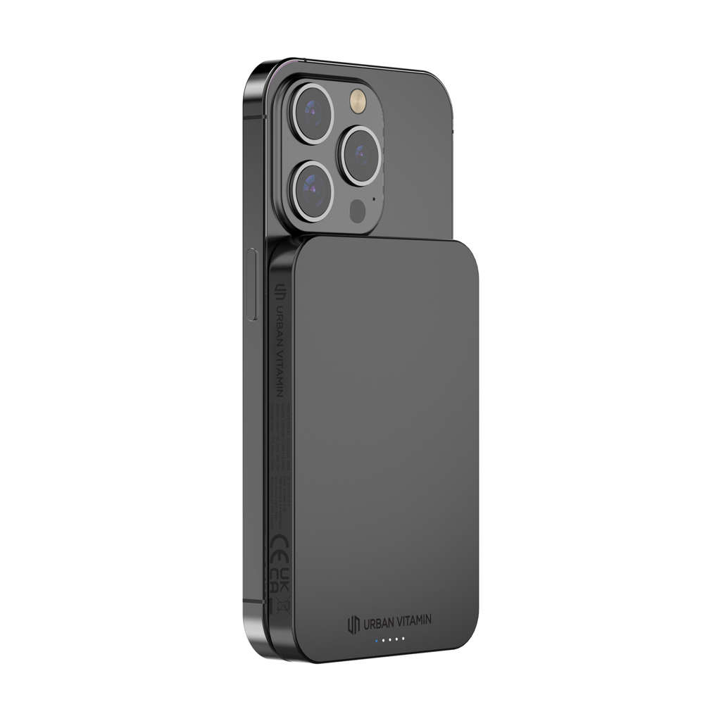 Urban Vitamin Richmond 5000mAh Powerbank aus RCS Plastik/Alu, schwarz