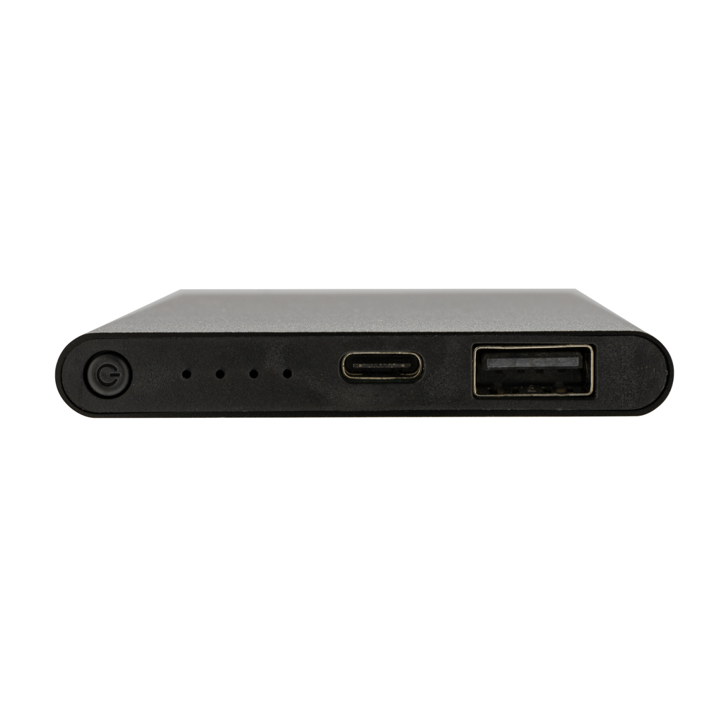 4.000mAh Type-C Powerbank aus RCS recyeltem ABS & Aluminium, schwarz