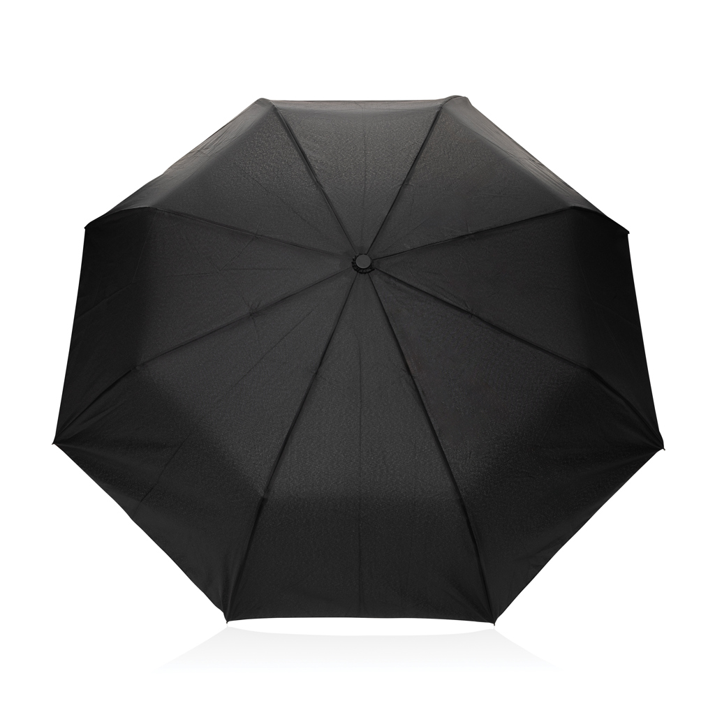 Kaycey 21“ Auto-Open Mini-Regenschirm aus AWARE™ rPET, schwarz