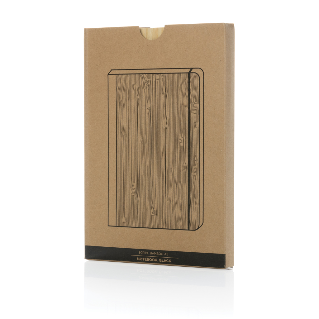 Scribe A5 Notizbuch aus Bambus, schwarz