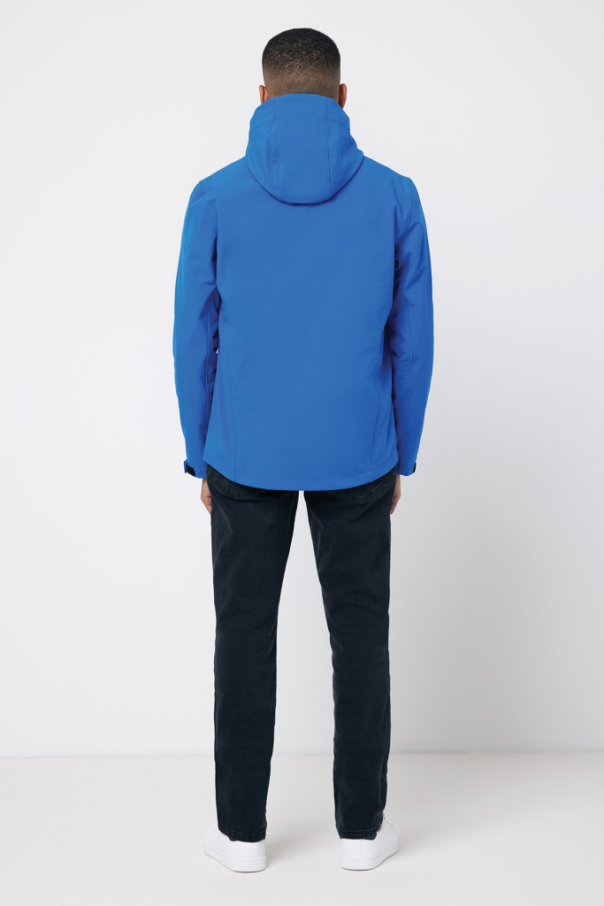 IQONIQ Makalu Herren Softshelljacke aus recyceltem Polyester, Königsblau L