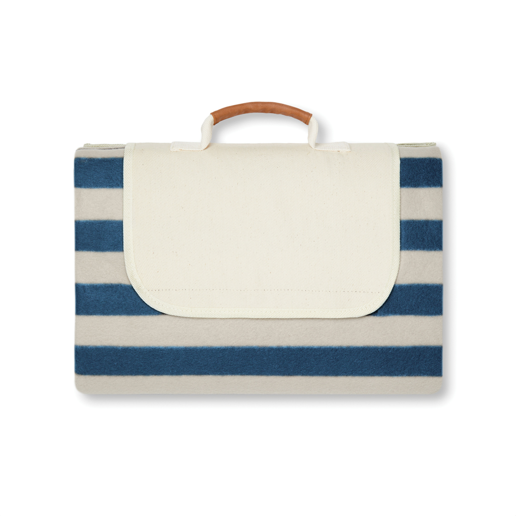 VINGA Alba große GRS rPET Picknickdecke, navy blau