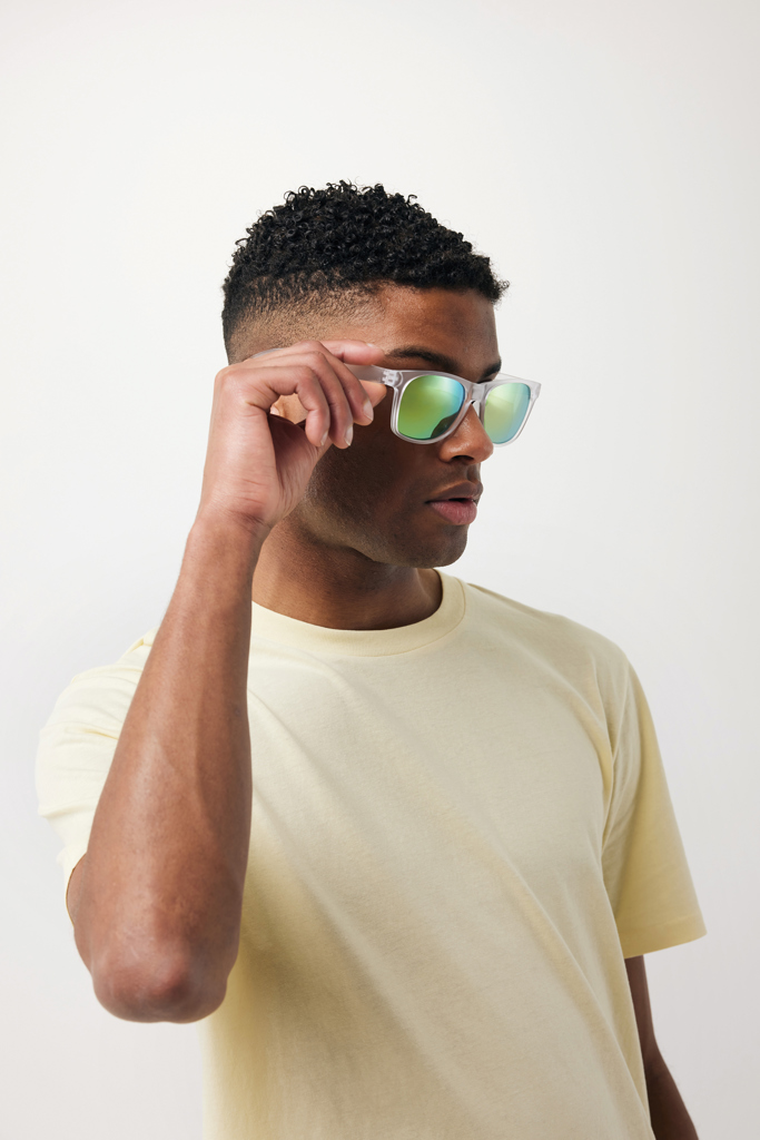 Gleam Sonnenbrille aus RCS rec. PC mit verspiegelten Gläsern, weiß