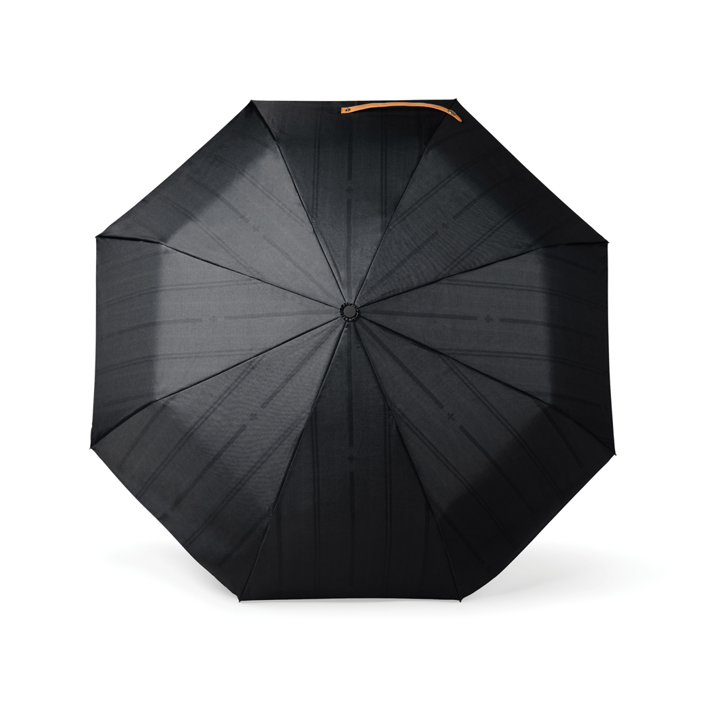 VINGA Bosler AWARE™ 21` faltbarer Schirm aus recyceltem PET, schwarz