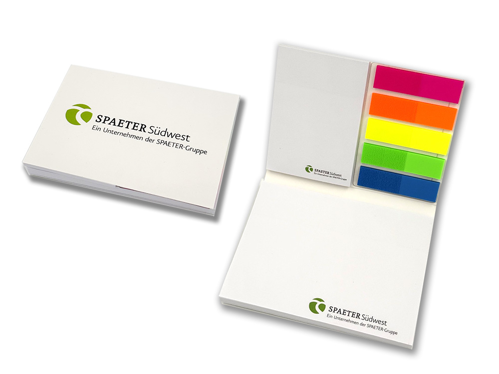 Softcover - Haftnotizen mit Markerset