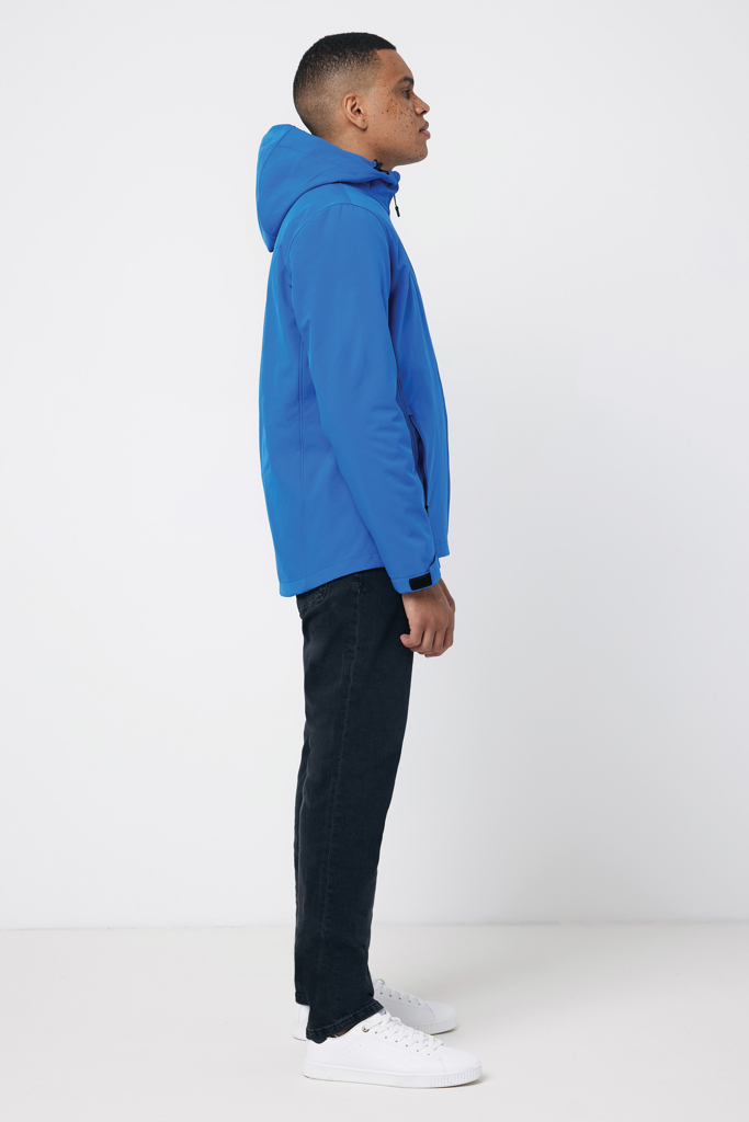 IQONIQ Makalu Herren Softshelljacke aus recyceltem Polyester, Königsblau L