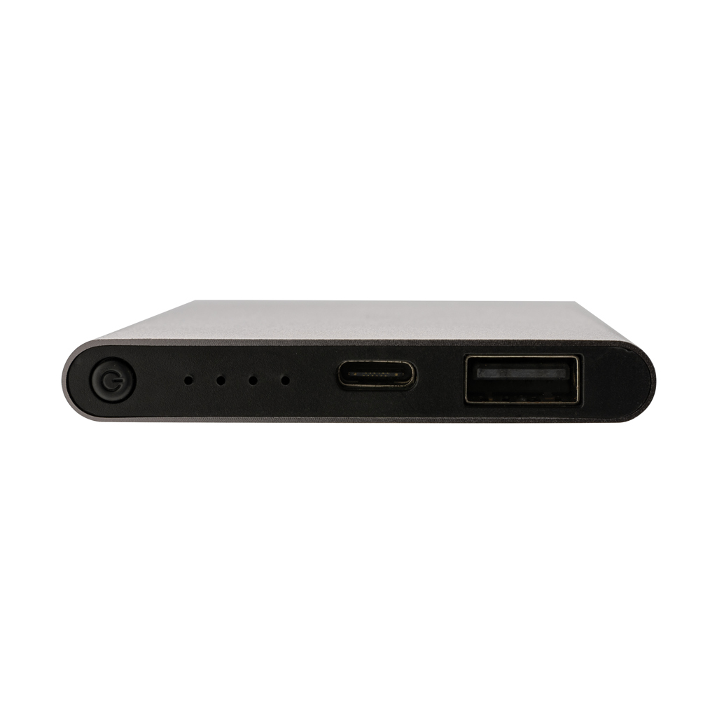 4.000mAh Type-C Powerbank aus RCS recyeltem ABS & Aluminium, anthrazit