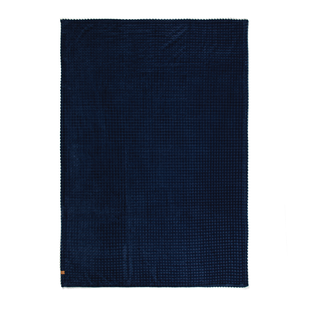 VINGA Branson Decke aus GRS recyceltem PET, navy blau