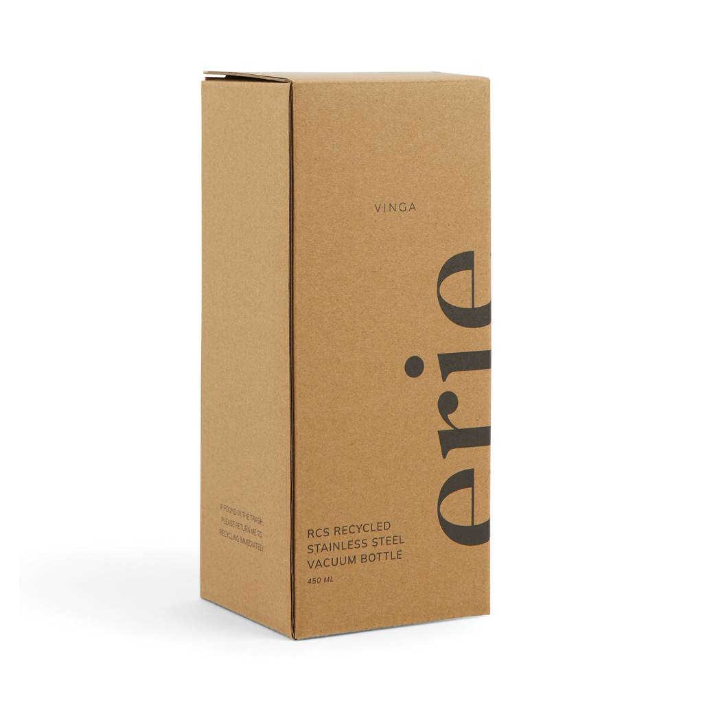 VINGA Erie 450ml Vakuumflasche aus RCS recyceltem Stahl, grün