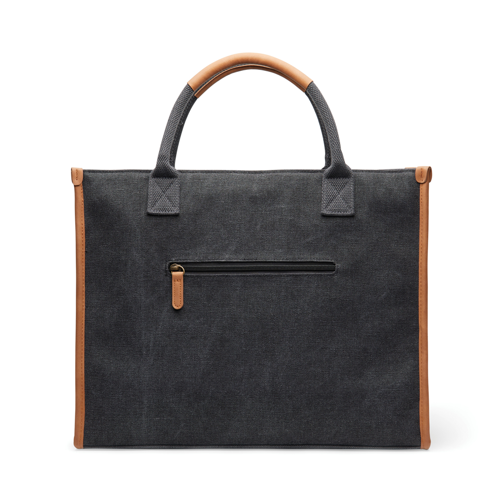 VINGA Bosler Büro-Tasche aus RCS recyceltem Canvas, schwarz
