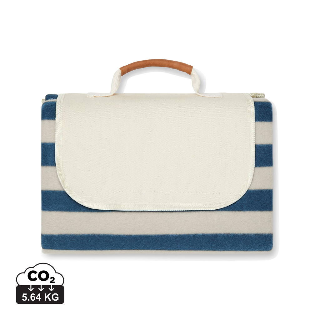 VINGA Alba GRS rPET Picknickdecke, navy blau