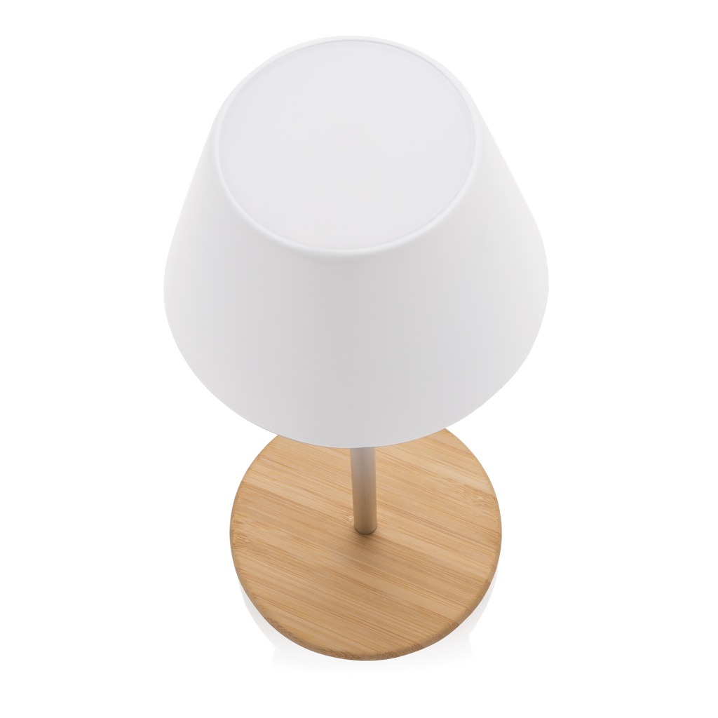 Pure Glow USB-Tischleuchte aus RCS recyceltem Kunststoff, weiß